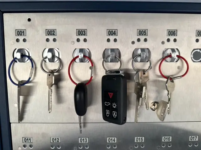 Sleutels in een sleutelkluis