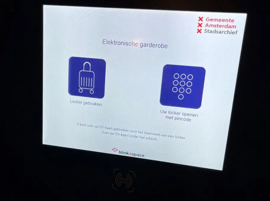 Stadsarchief Gemeente Amsterdam intelligente locker terminal